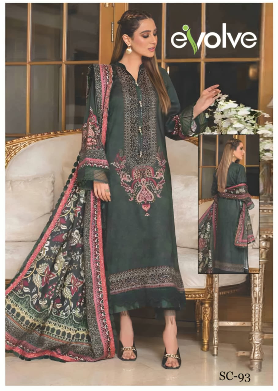 DESIGNER FABRIC FOR LADIES SUIT WITH DUPATTA AND PANTS (SC-93)